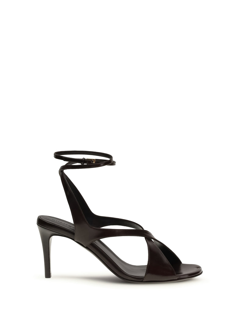 Khaite Khaite Liria Sandals Dark Brown Women - World Class Fashion