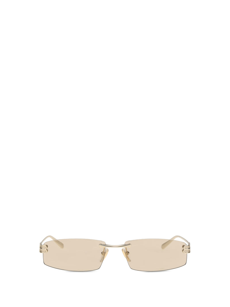 Balenciaga Balenciaga Gossip Rectangular Sunglasses Light Gold/Brown - World Class Fashion