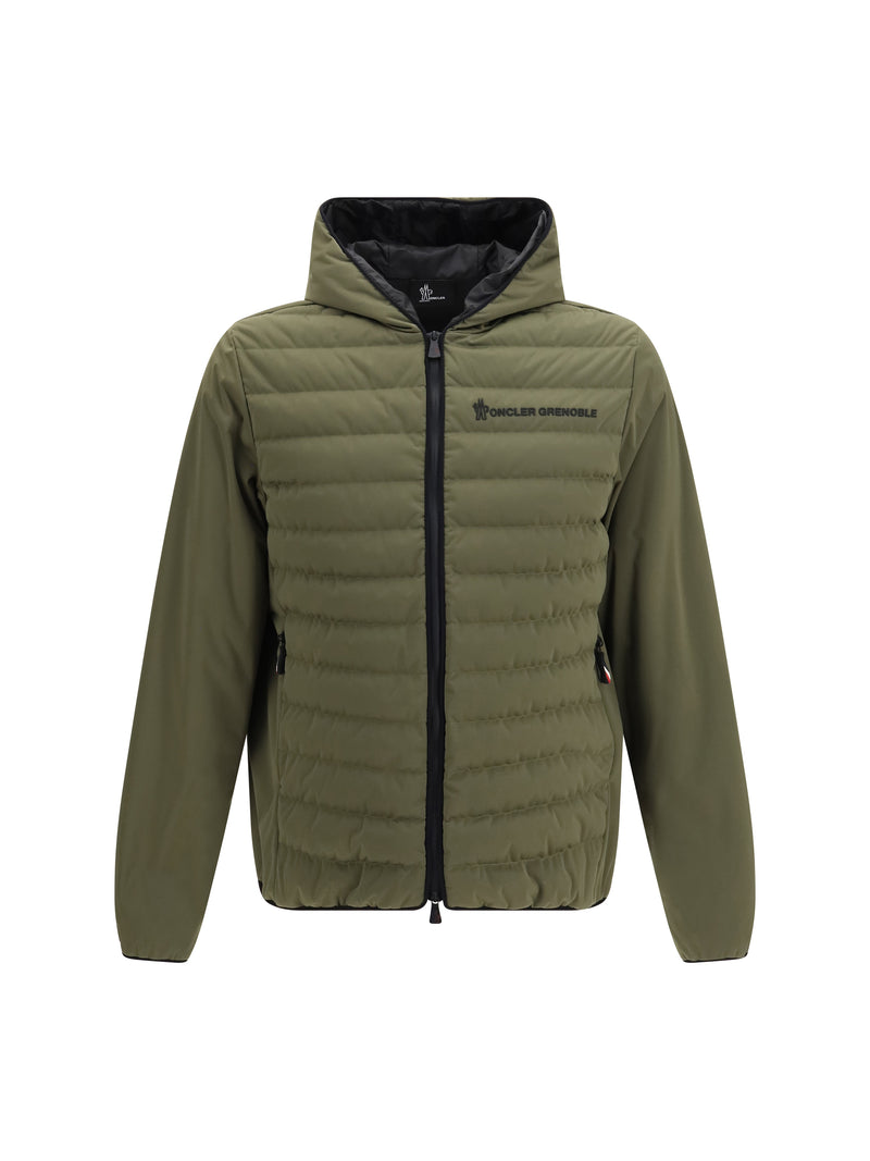 Moncler Grenoble Moncler Grenoble Zipped Down Jacket Dark Green - World Class Fashion