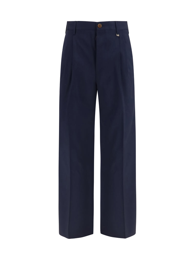 Vivienne Westwood Vivienne Westwood Rafael Wide-leg Virgin Wool Pants Navy - World Class Fashion