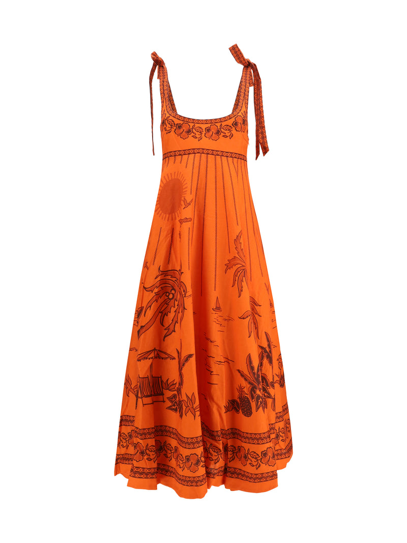 Alemais Alemais Boathouse Ballet Dress Orange - World Class Fashion