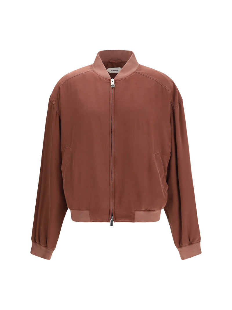 Versace Versace Overdyed Silk Jacket Light Aubergine - World Class Fashion
