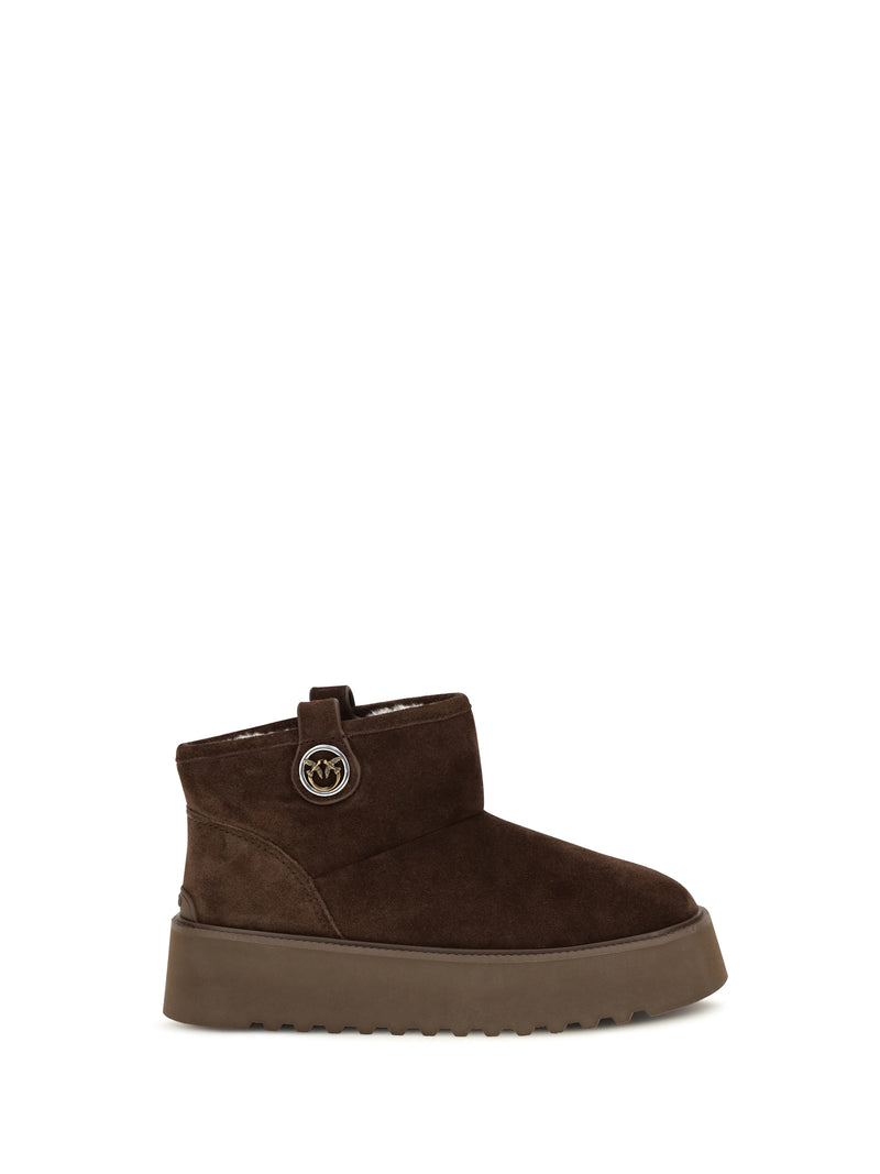 Pinko Pinko Martina 08 Suede Boots Moro - World Class Fashion