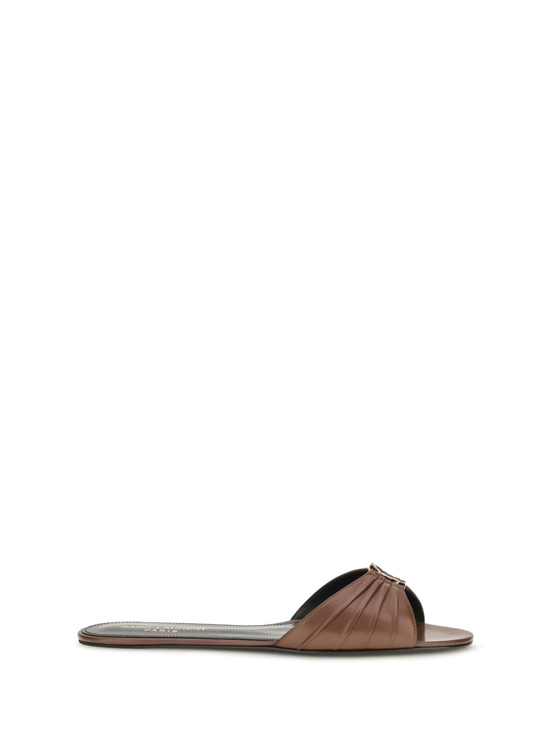 Saint Laurent Saint Laurent Babylone Mules Aesthetic Brown - World Class Fashion