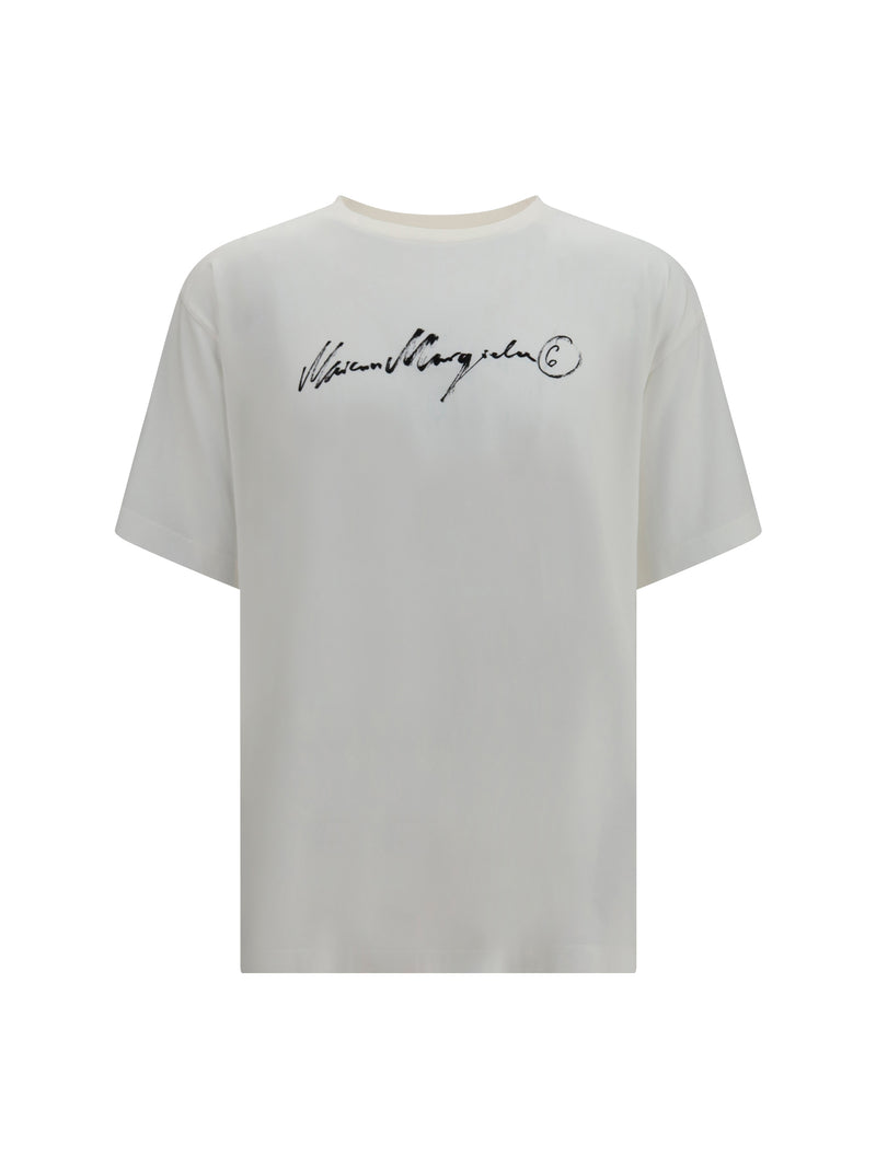 Mm6 Mm6 Overdye Jersey T-shirt Off White - World Class Fashion