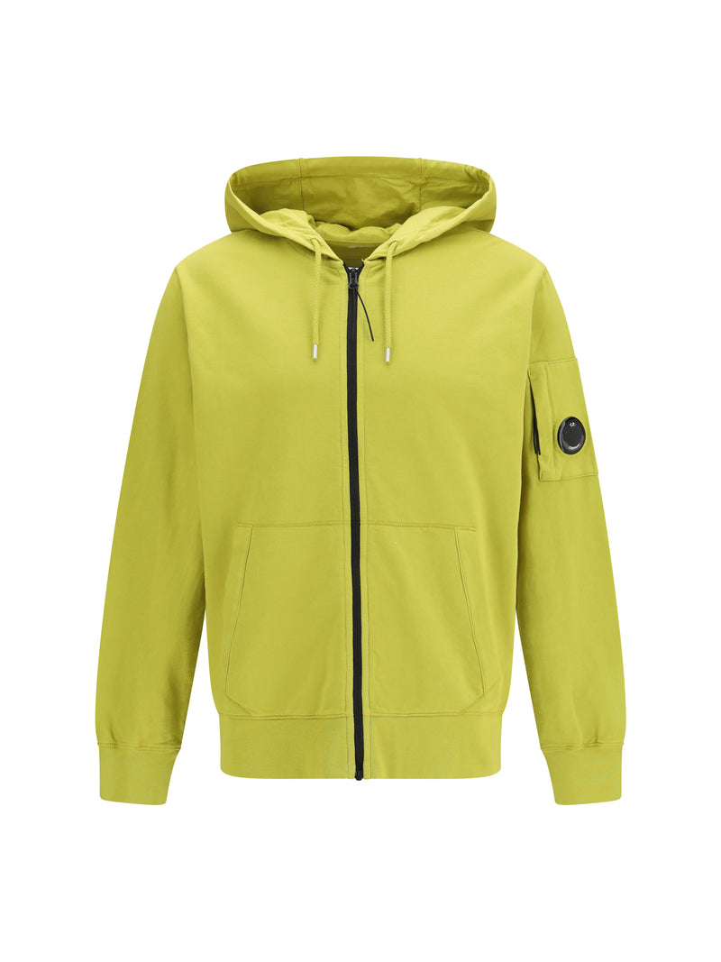C.P. Company C.P. Company Hooded Sweatshirt with Lens Antique Moss - World Class Fashion