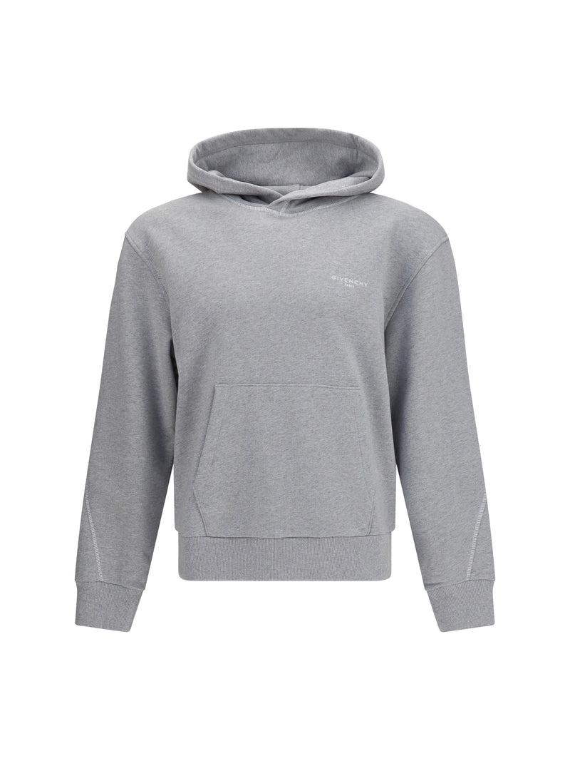 Givenchy Givenchy Sudadera con Capucha de Algodón Gris Melange Claro Hombre - World Class Fashion