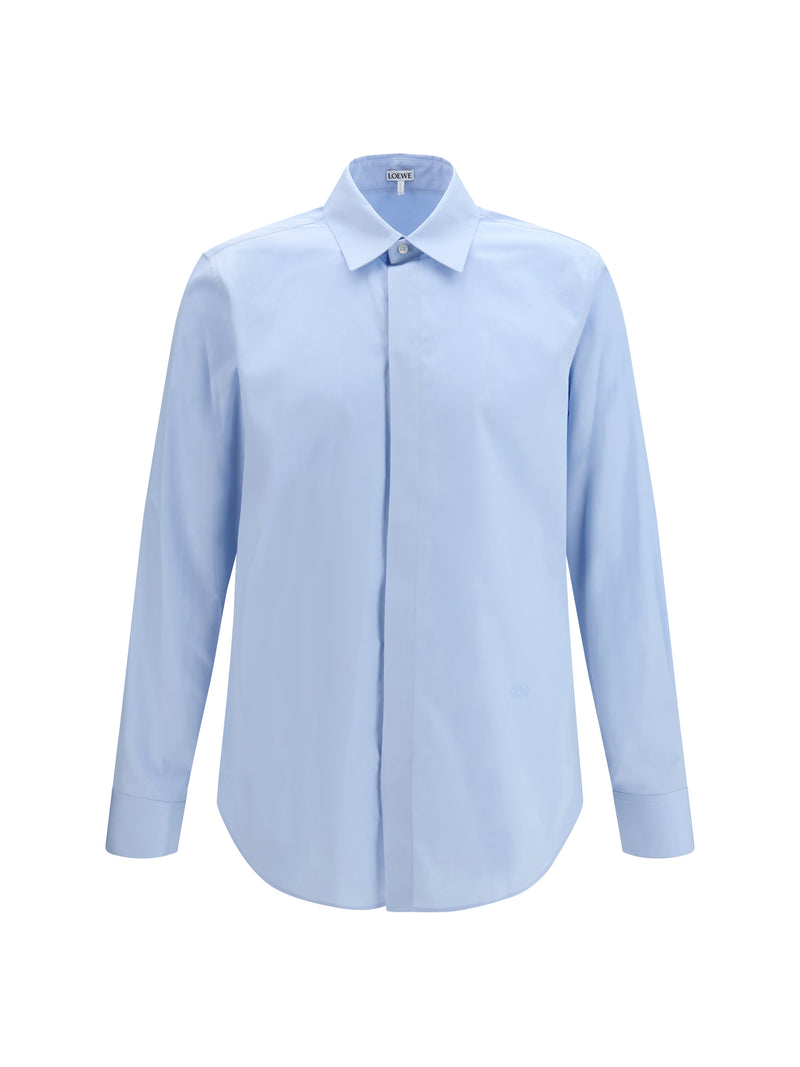 Loewe Loewe Lightweight Cotton Poplin Shirt Light Blue - World Class Fashion
