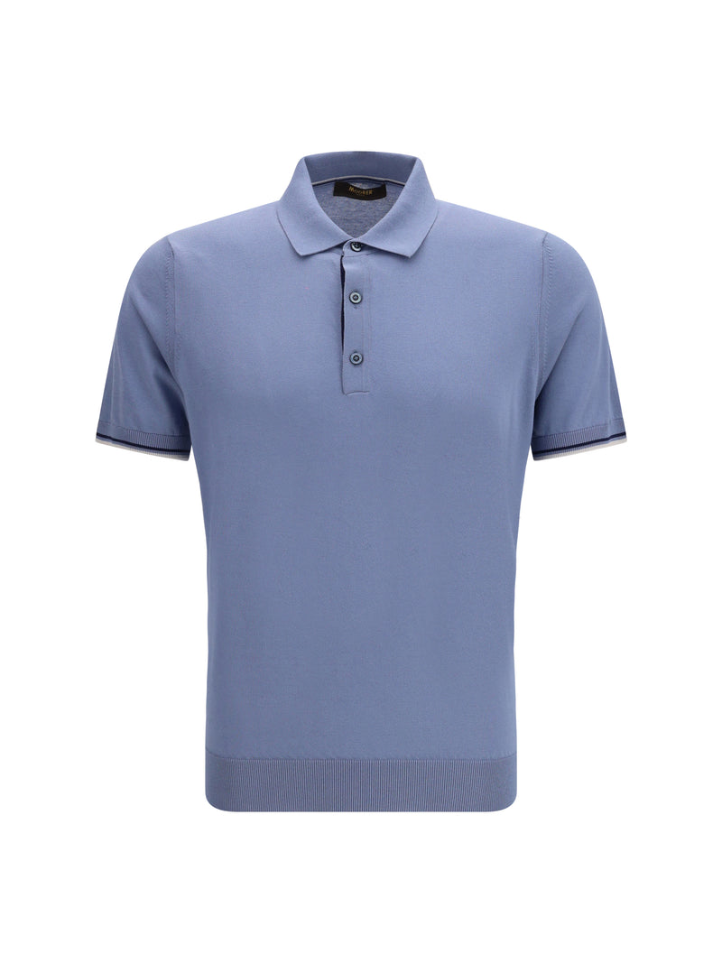 Moorer Moorer Cotton Polo Chambray Men - World Class Fashion