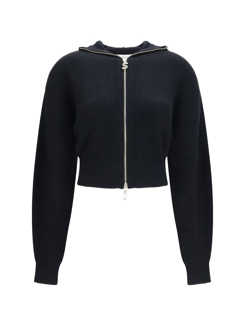 Max Mara Sportmax Max Mara Sportmax Balco Ribbed Cardigan Black - World Class Fashion