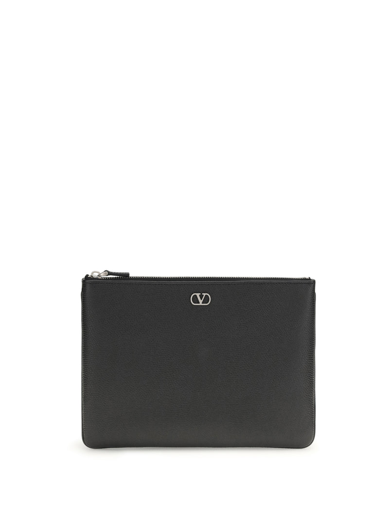 Valentino Garavani Bolso de mano de piel Valentino Garavani para hombre Nero - World Class Fashion