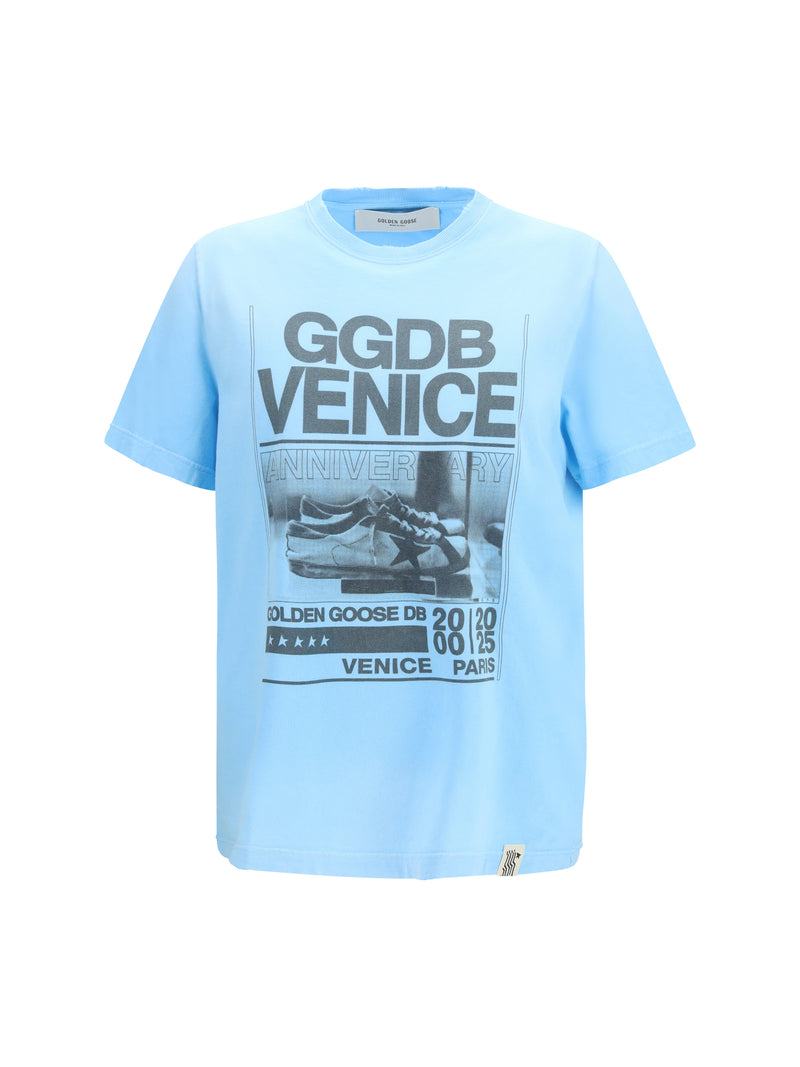 Golden Goose Golden Goose Cotton Printed T-shirt Crystal Seas - World Class Fashion