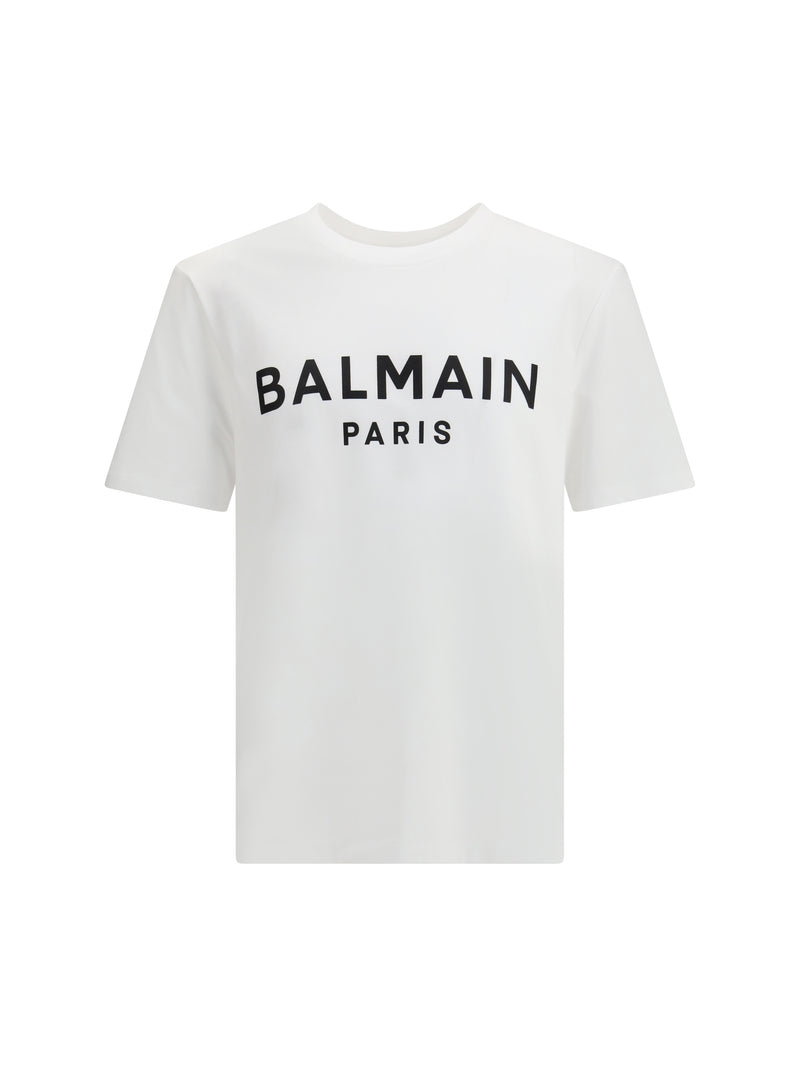Balmain Balmain Cotton Print T-shirt Blanc/Noir - World Class Fashion