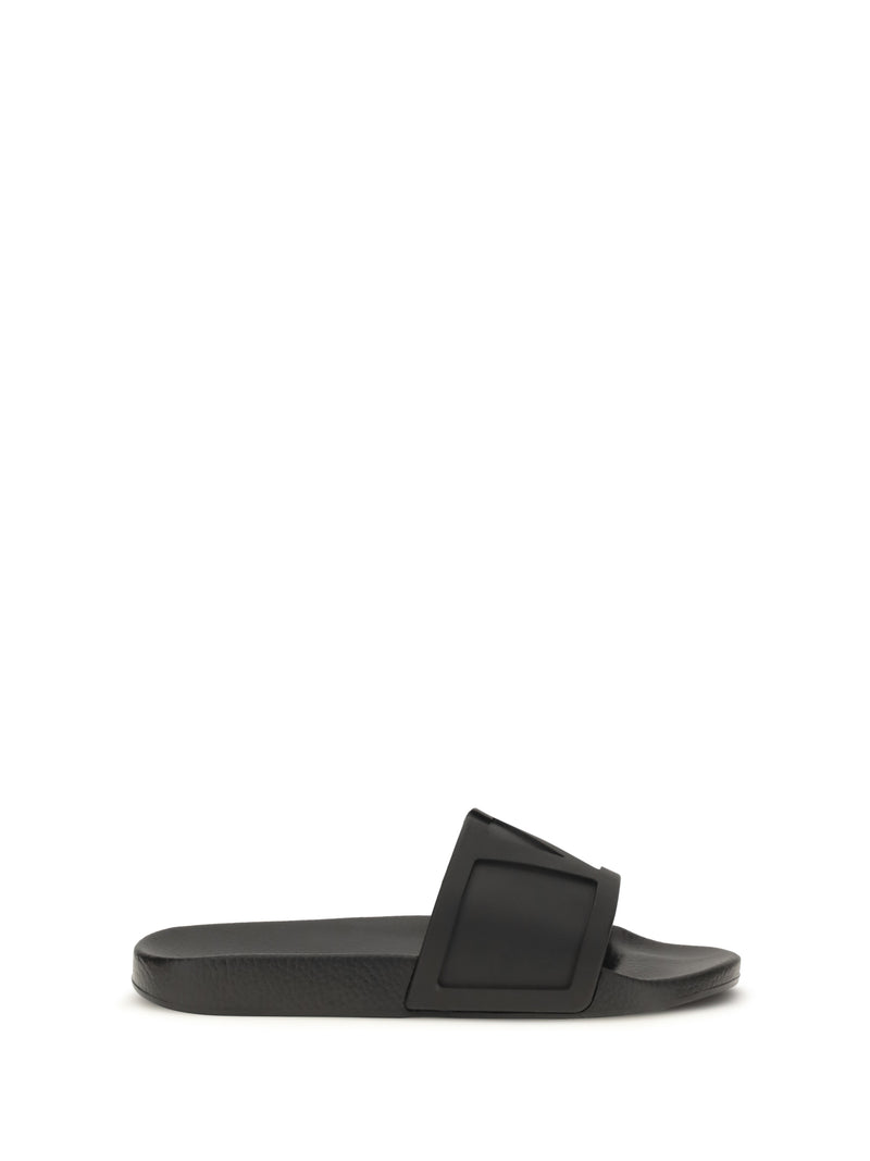 Valentino Garavani Valentino Garavani Coolside Slider Sandals Nero - World Class Fashion