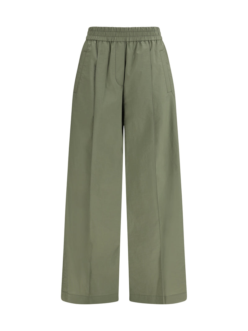 Brunello Cucinelli Brunello Cucinelli Mixed Cotton Pants Eucalipto - World Class Fashion