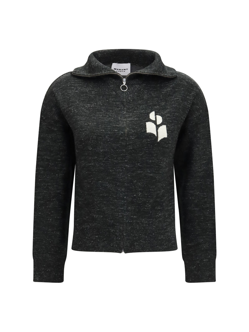 Marant Étoile Marant Étoile Coxy High-neck Sweatshirt Black - World Class Fashion