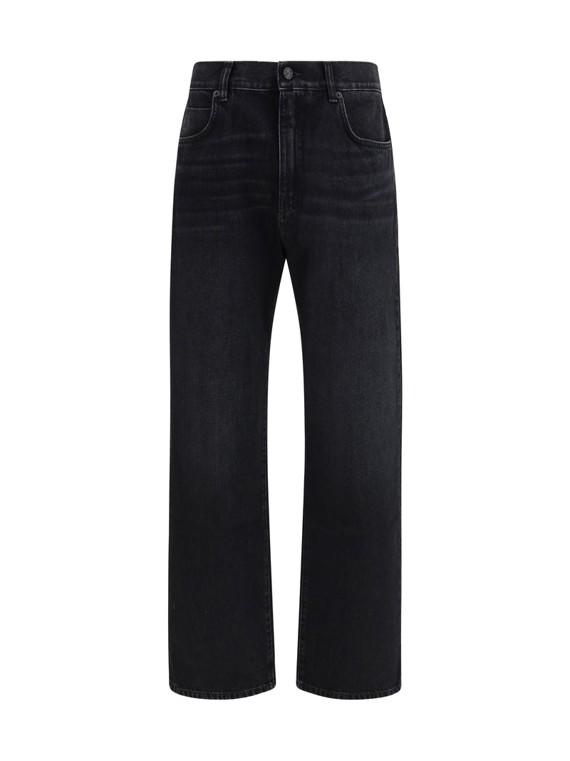 Balmain Balmain Loose-fit Denim Jeans Noir Délavé - World Class Fashion