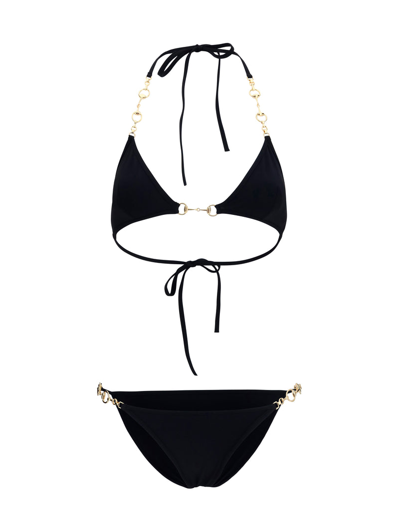 Gucci Bikini de jersey elástico Gucci con Horsebit en negro - World Class Fashion