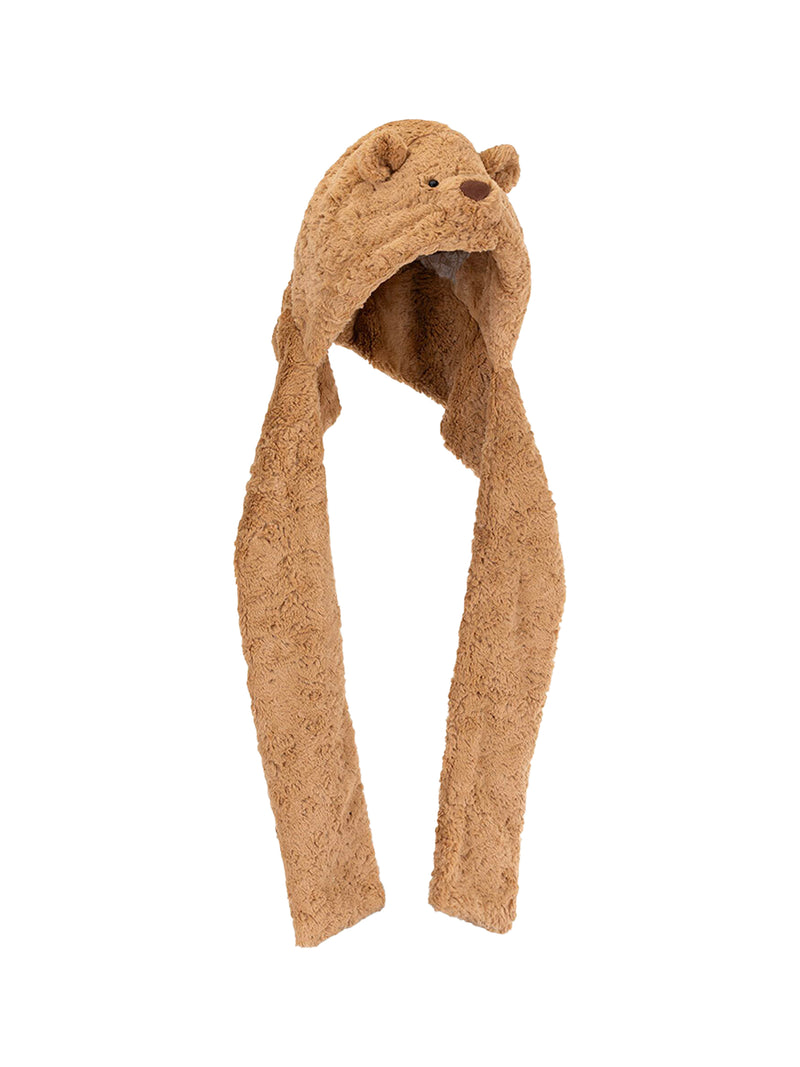 Jellycat Jellycat Bartholomew Bear Bundlesnug Hat Brown - World Class Fashion