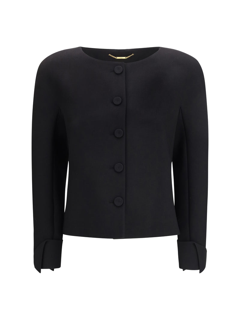 Chloe Chloé Collarless Fitted Jacket Black Women - World Class Fashion