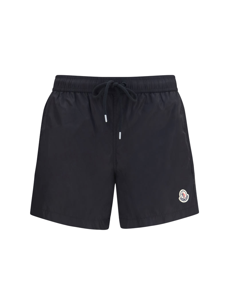 Moncler Moncler Logo Swim Shorts Black Men - World Class Fashion