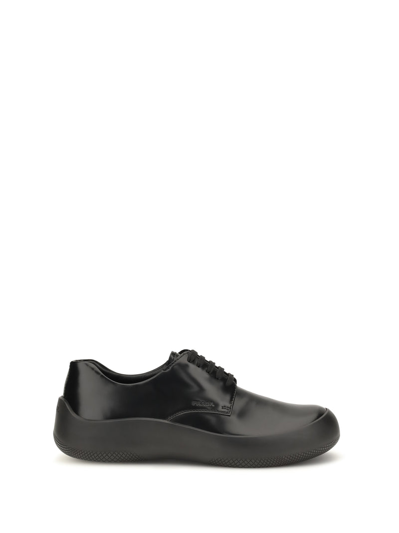 Prada Prada Brushed Leather Sneakers Nero Men - World Class Fashion