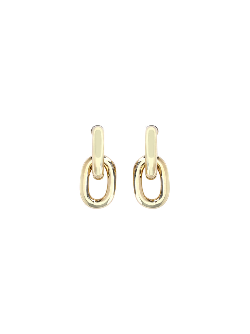 Rabanne Rabanne Double XL Link Earrings Gold - World Class Fashion