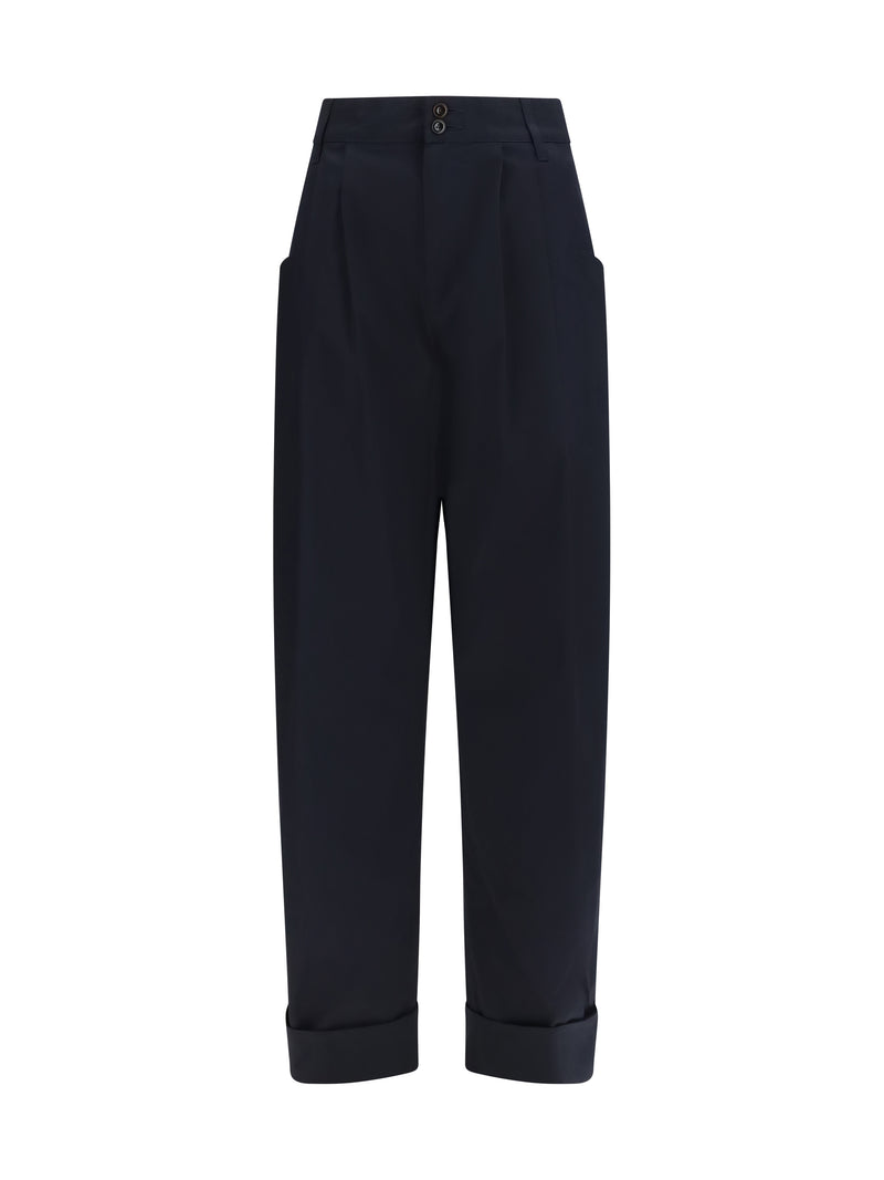 Jacob Cohen Jacob Cohen Lindsay Barrel Wide Pants Navy Blue - World Class Fashion