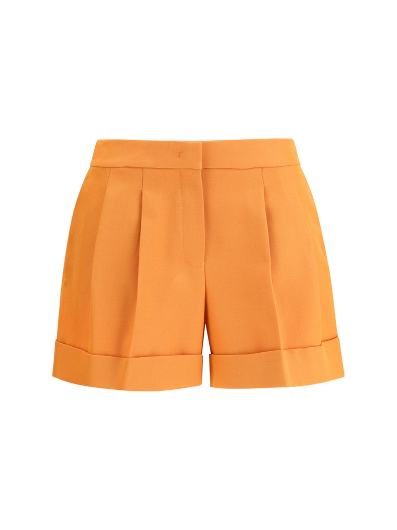 Fendi Fendi Grain De Poudre Wool Shorts Rhum-26 - World Class Fashion