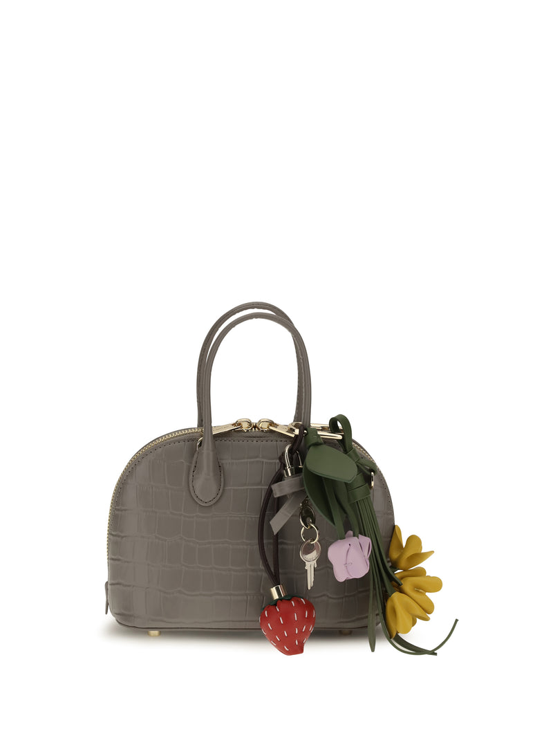 Self-portrait Self-portrait Toast Crocodile-effect Leather Handbag Grey - World Class Fashion