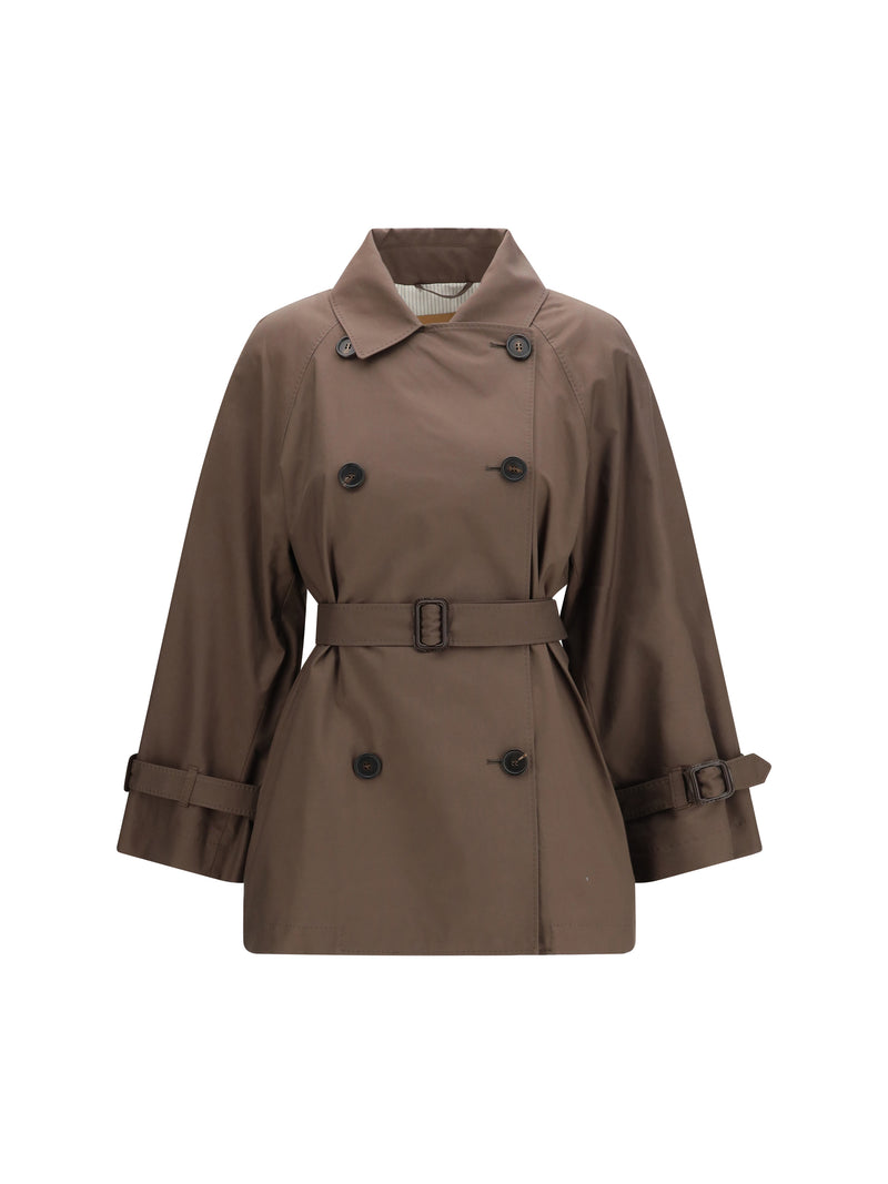Max Mara The Cube Max Mara The Cube Gabardina de mezcla de algodón técnico Cioccolato - World Class Fashion