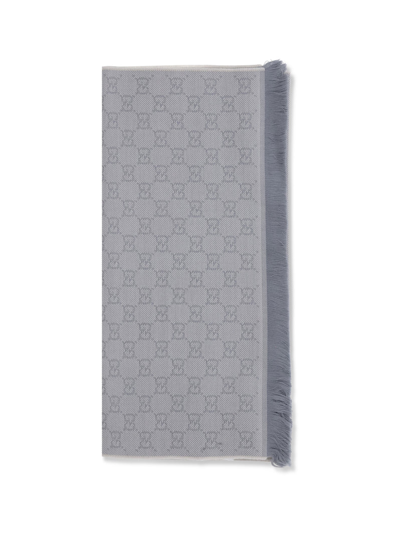 Gucci Gucci Gg Supreme Embroidered Wool Scarf - World Class Fashion