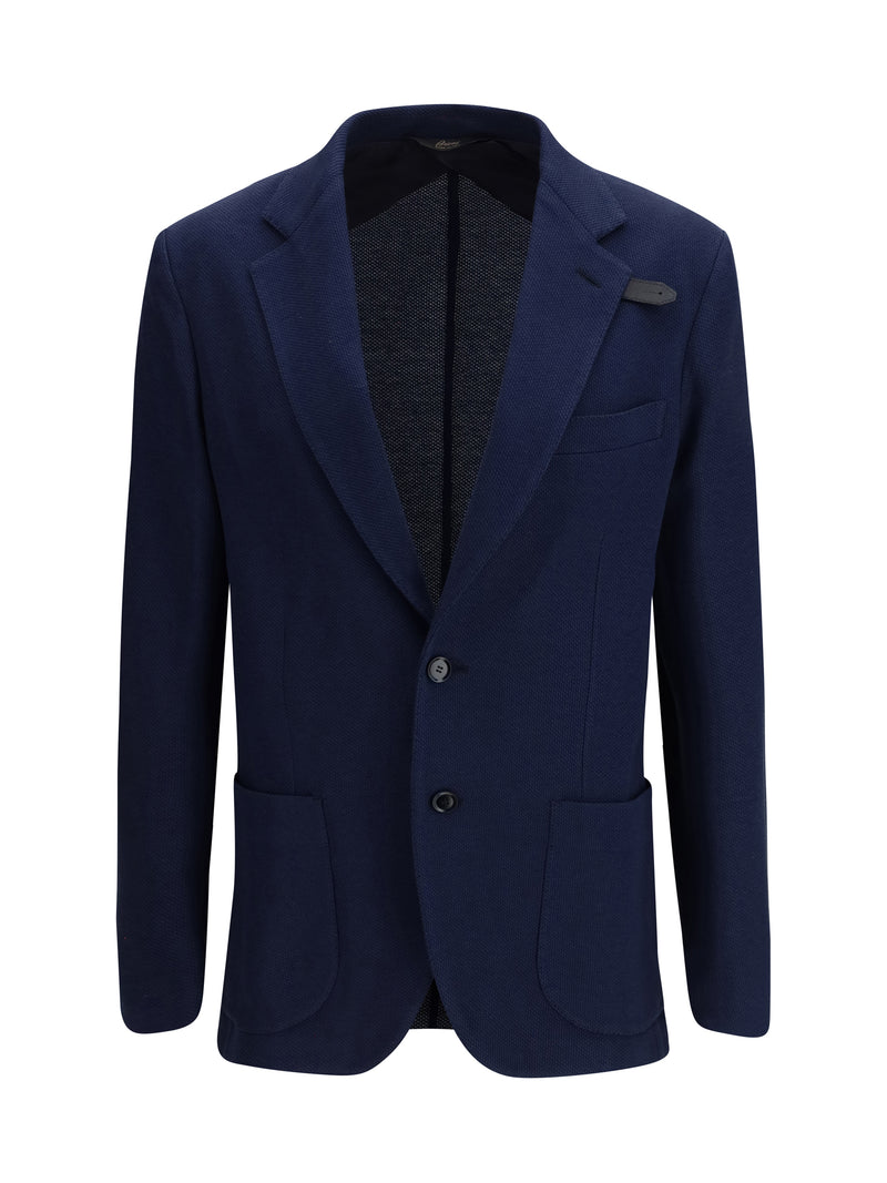Brioni Brioni Jersey Blazer Sapphire Men - World Class Fashion