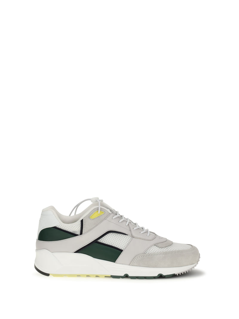 Saint Laurent Saint Laurent Smooth Leather and Suede Bump Sneakers Ivory - World Class Fashion