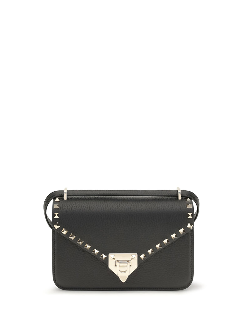 Valentino Garavani Bolso de hombro pequeño Rockstud de Valentino Garavani, color negro - World Class Fashion