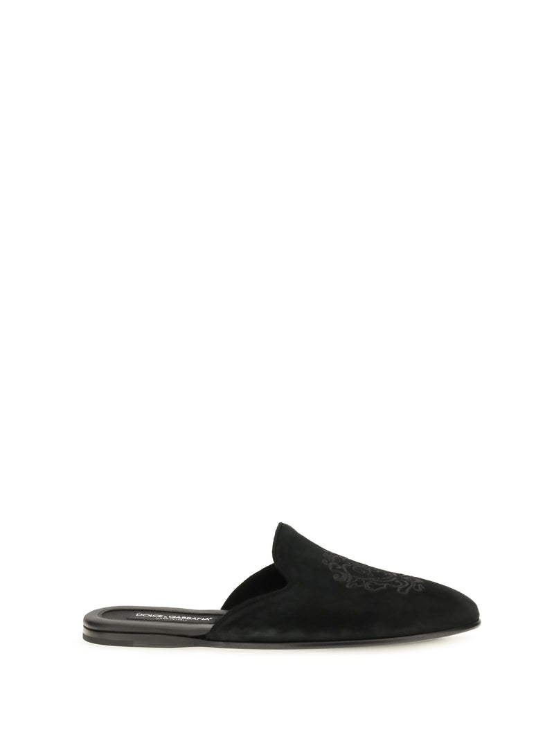 Dolce & Gabbana Dolce & Gabbana Calfskin Leather Mules - World Class Fashion