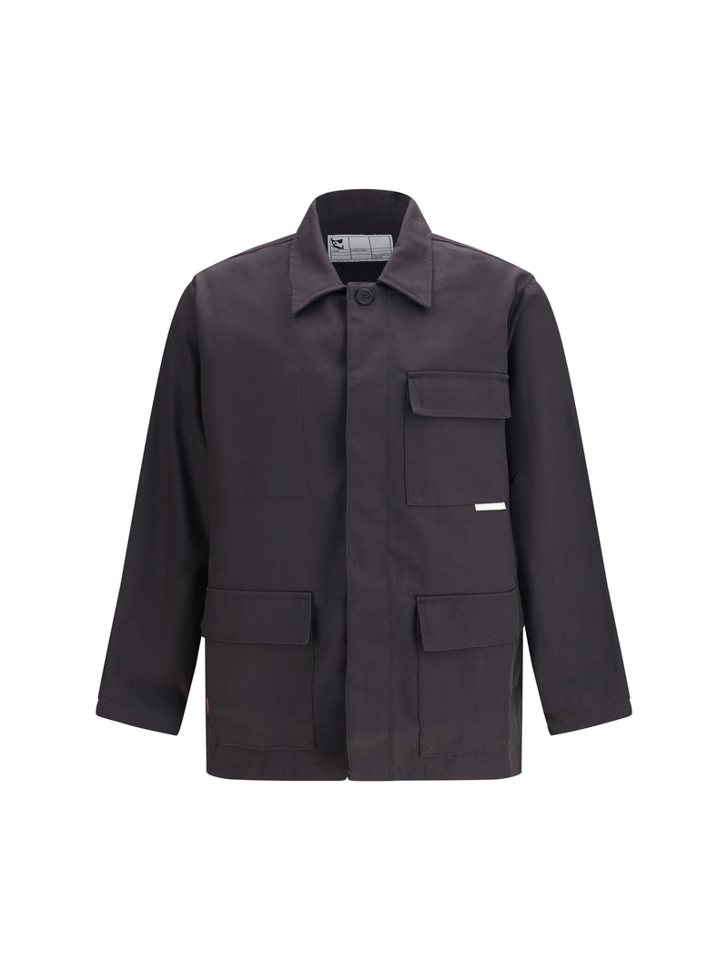 Gr10k Gr10k Jacket With Classic Collar Charcoal - World Class Fashion