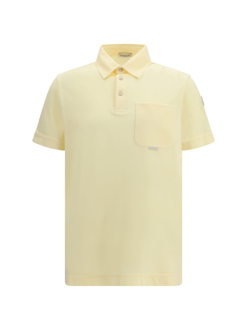Moncler Moncler Cotton Piqué Polo Shirt Pastel Yellow - World Class Fashion