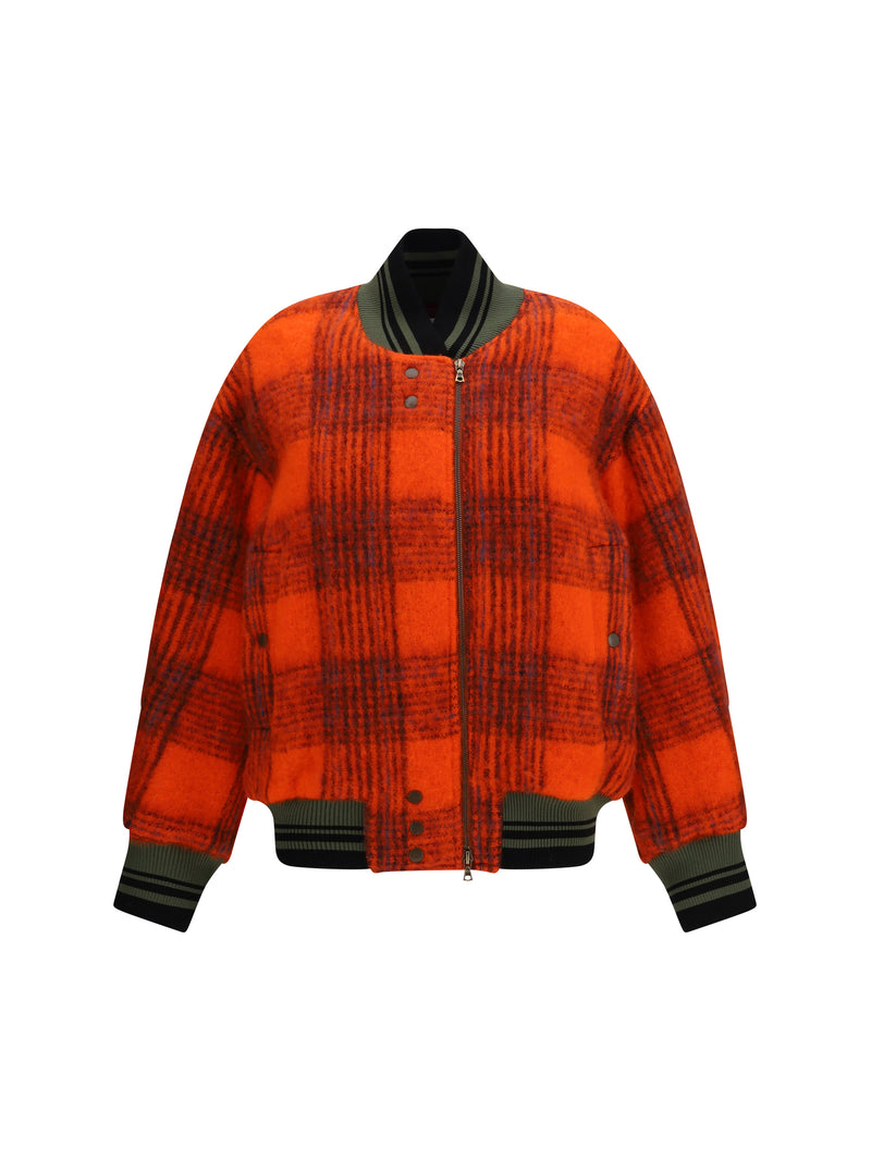 Dries Van Noten Dries Van Noten Oversized Mohair-blend Bomber Jacket Orange - World Class Fashion
