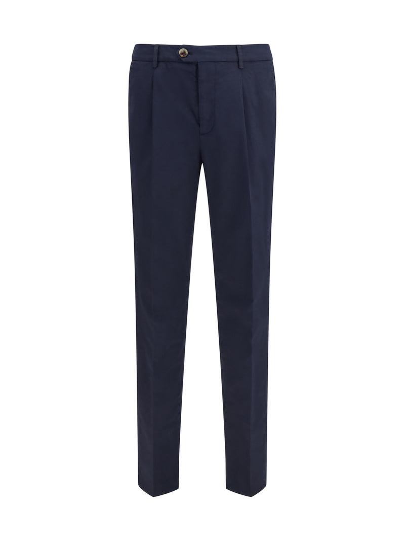 Brunello Cucinelli Brunello Cucinelli Cotton Blend Chino Pants Navy - World Class Fashion