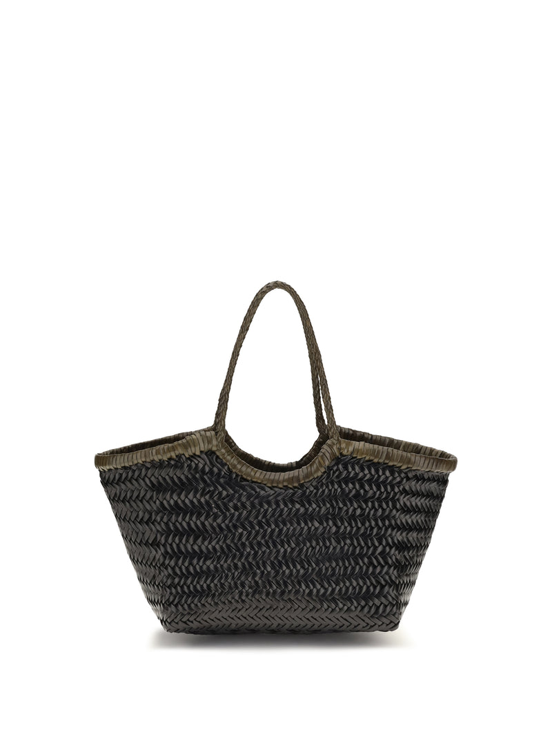 Dragon Diffusion Dragon Diffusion Medium Nantucket Handbag Black/Khaki - World Class Fashion