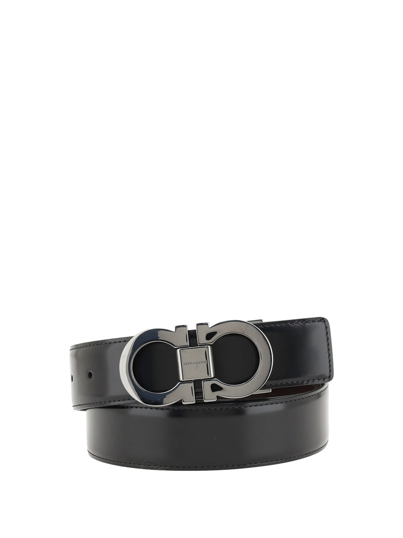 Ferragamo Cinturón reversible de piel Gancini de Ferragamo negro - World Class Fashion