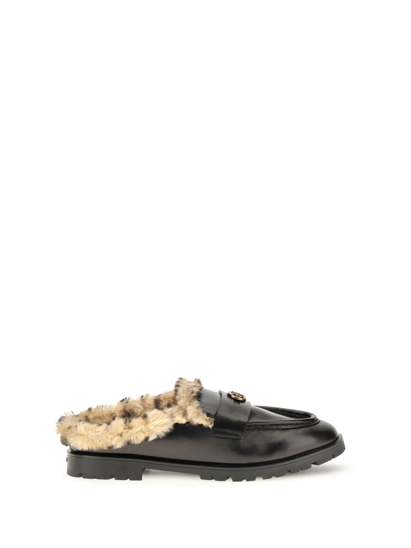 Pinko Pinko Nora Padded Leather Sabots Black - World Class Fashion