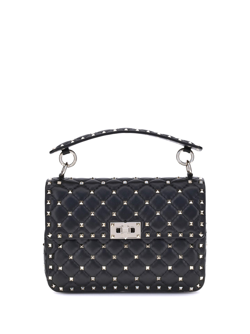 Valentino Garavani Valentino Garavani Rockstud Spike Medium Shoulder Bag Nero - World Class Fashion