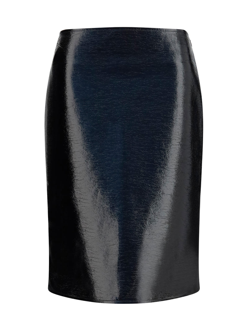 Courrèges Courrèges Vinyl Midi Skirt Black Women - World Class Fashion