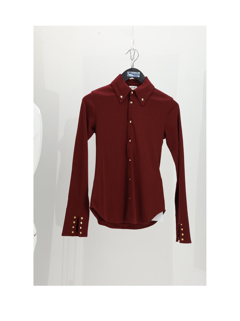 Celine Celine Women Shirt Bordeaux - World Class Fashion