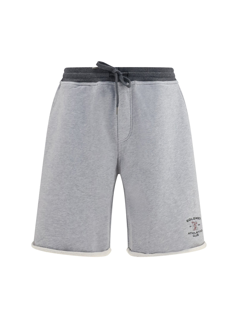 Brunello Cucinelli Brunello Cucinelli Cotton Drawstring Shorts Grey Men - World Class Fashion