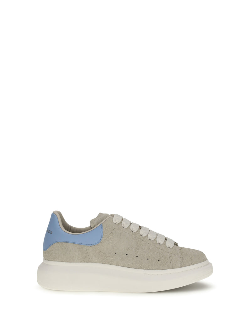 Alexander McQueen Alexander McQueen Oversized Suede Sneakers Natural/Sky Blue - World Class Fashion