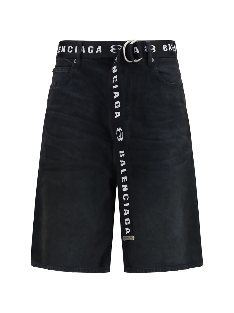 Balenciaga Balenciaga Belted Shorts Dark Brown/Black - World Class Fashion