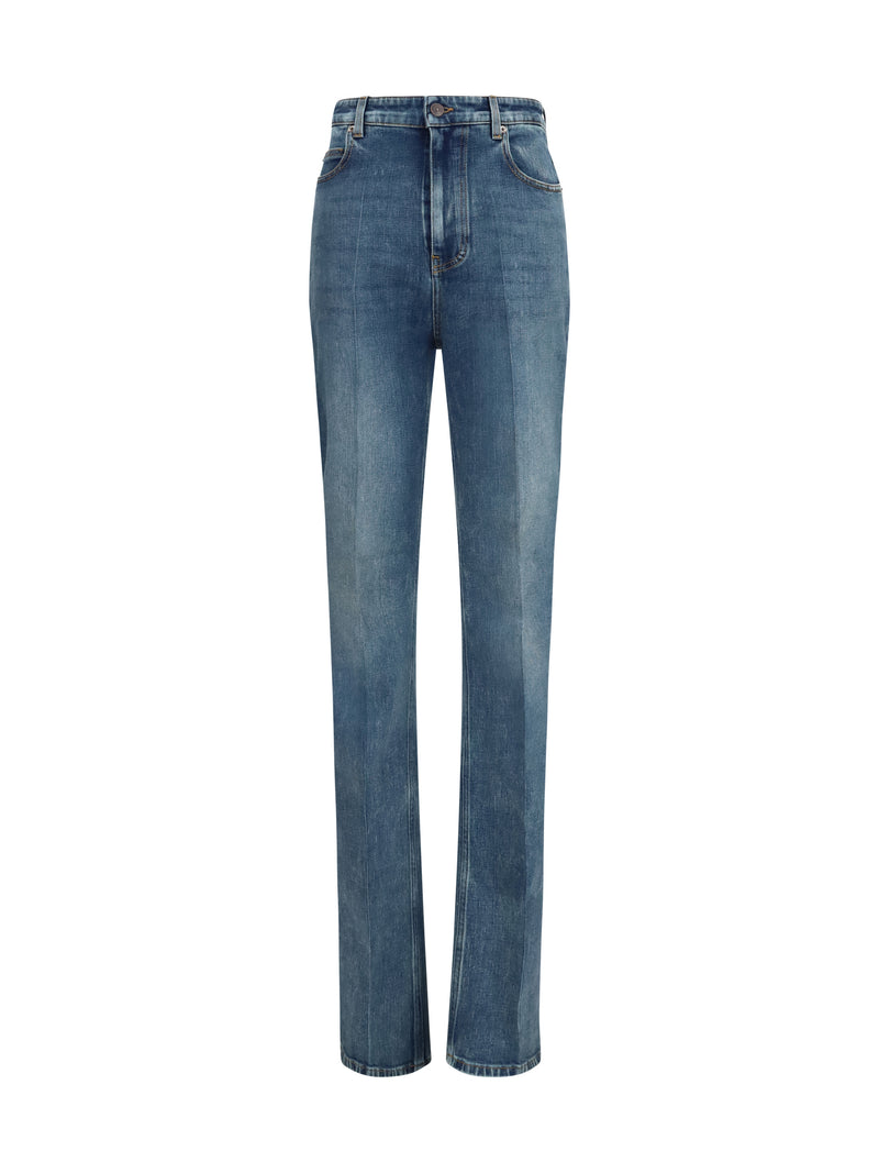 Balenciaga Balenciaga High-waisted Skinny Jeans Dirty Vintage Blue - World Class Fashion